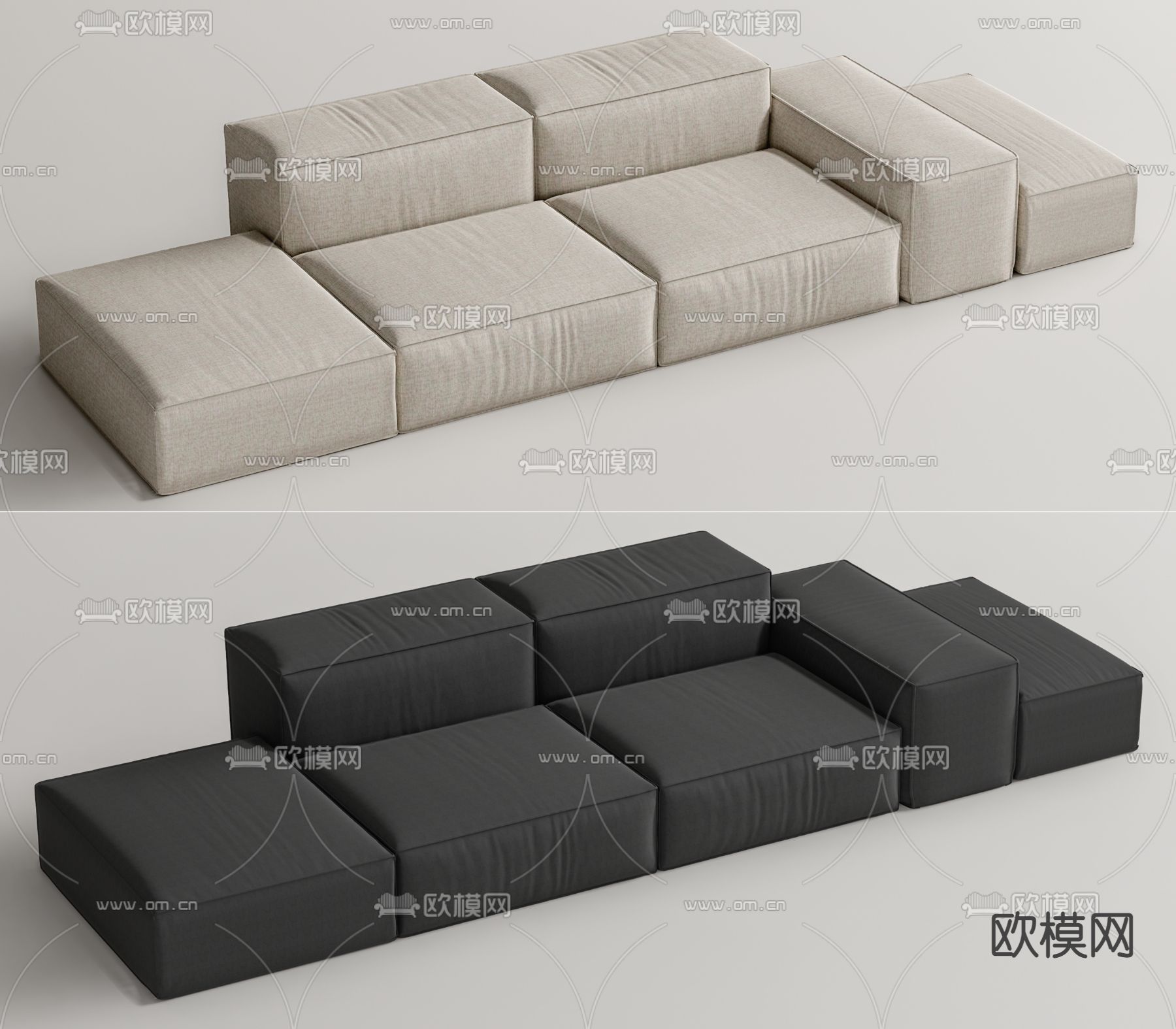 办公沙发su模型下载（渲染图1）