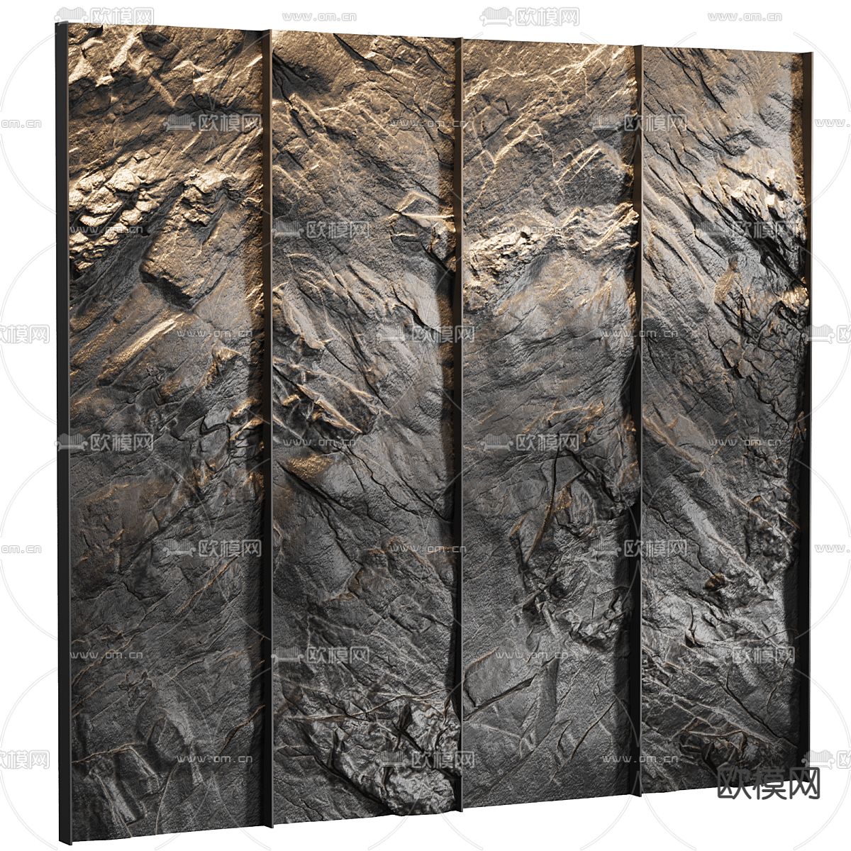 岩石背景 石头墙3d模型