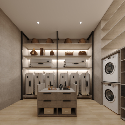  洗衣房 家政房su模型 