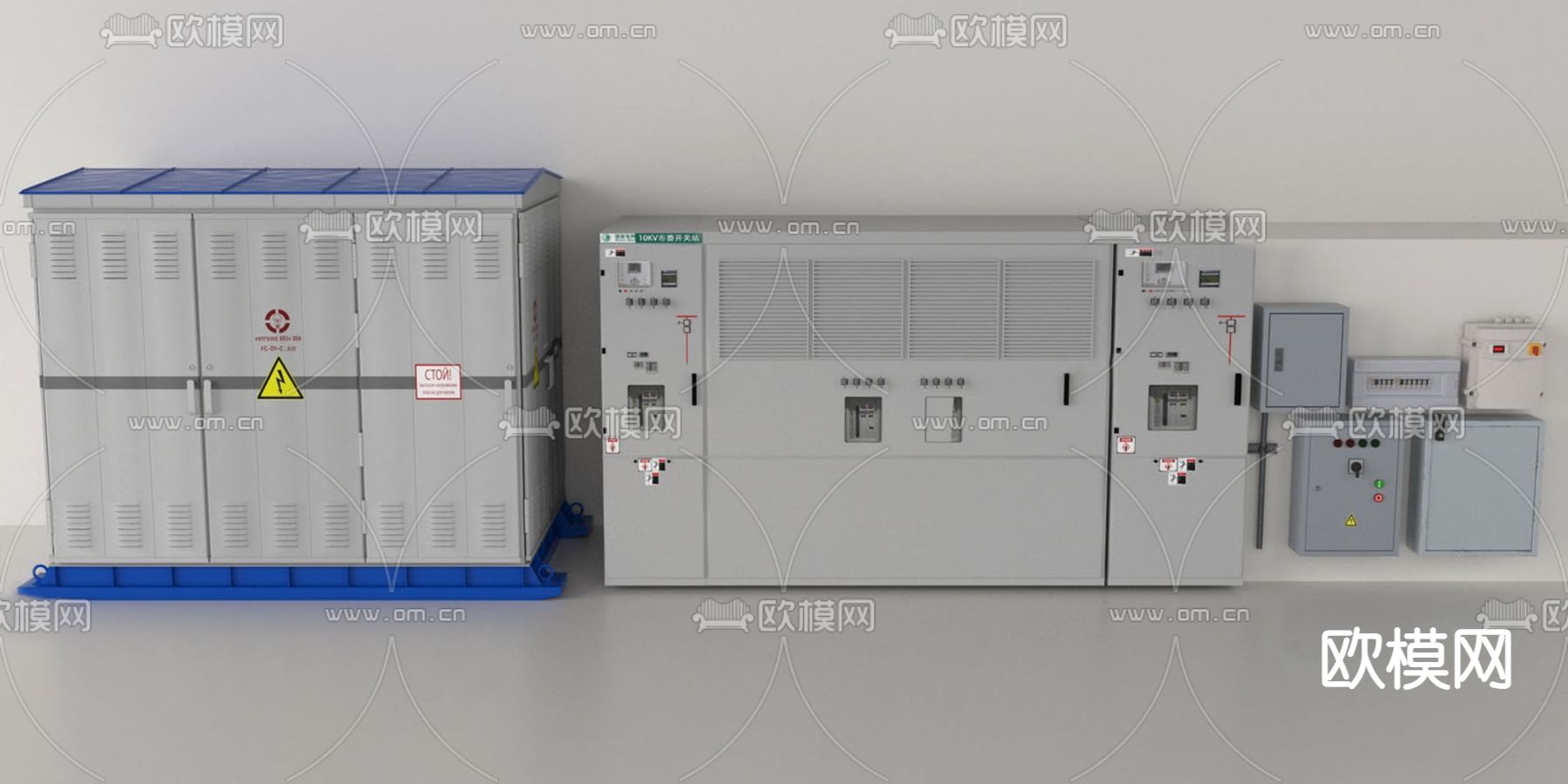 工业设备 配电箱su模型下载（渲染图1）