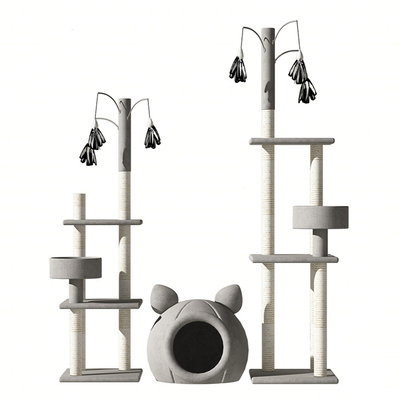  现代猫窝 猫爬架su模型 