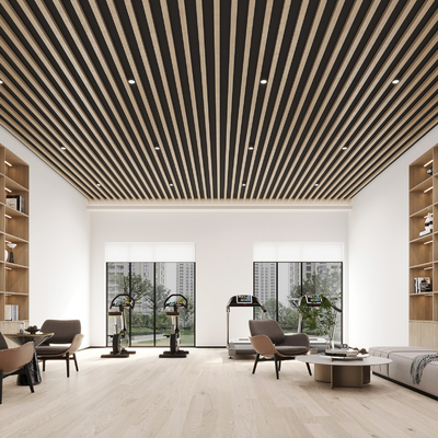  现代休息区su模型 