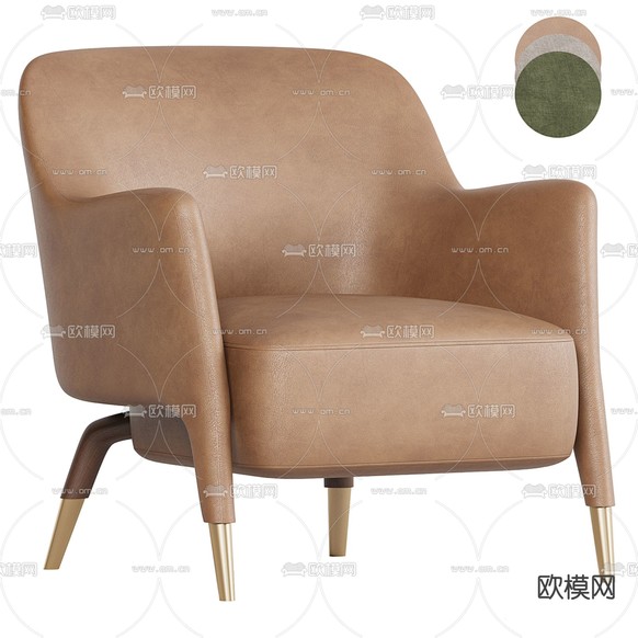 Molteni 休闲椅 沙发椅3d模型下载(渲染图2)