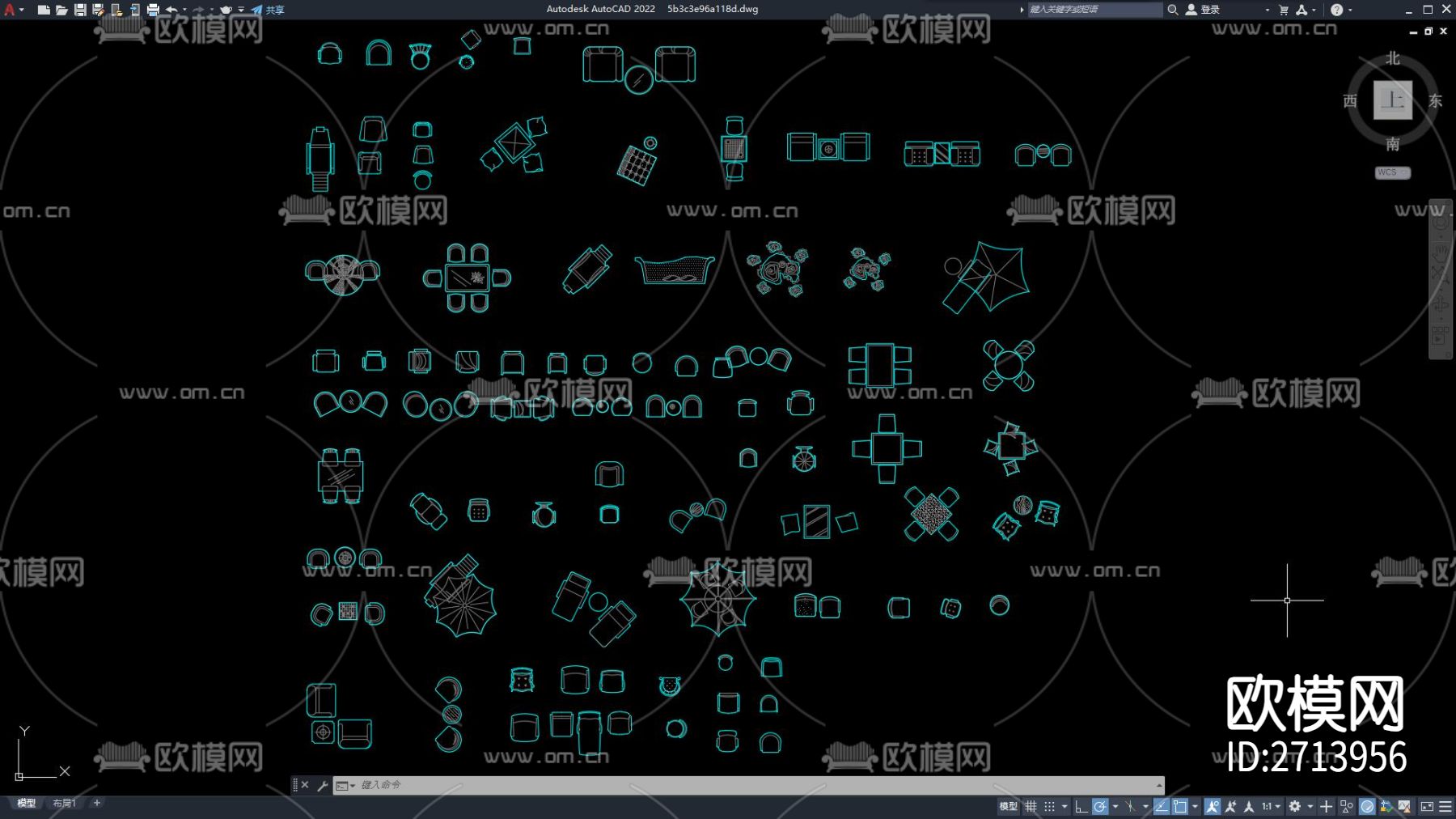 休闲桌椅cad图库下载