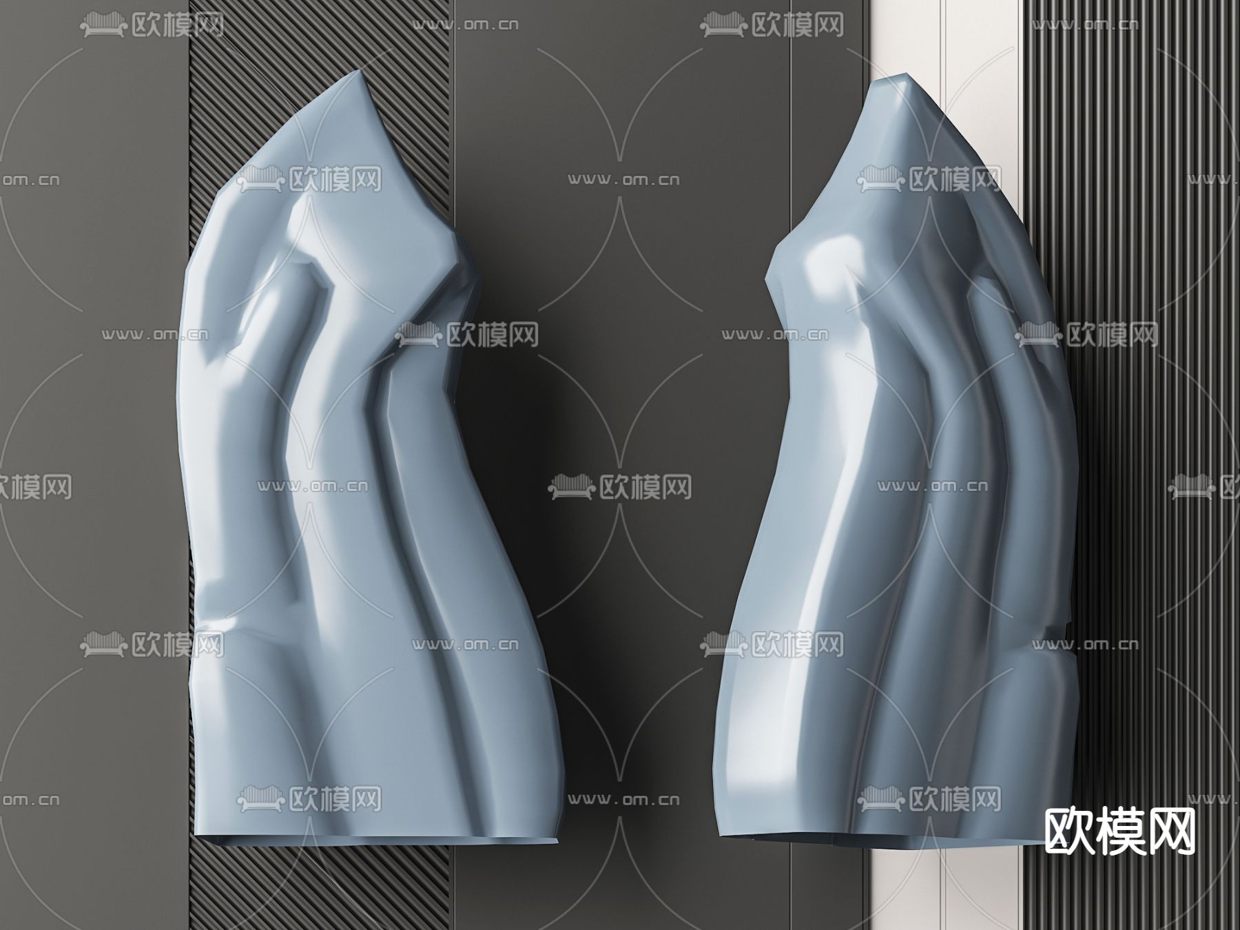 抽象雕塑 艺术装置3d模型下载