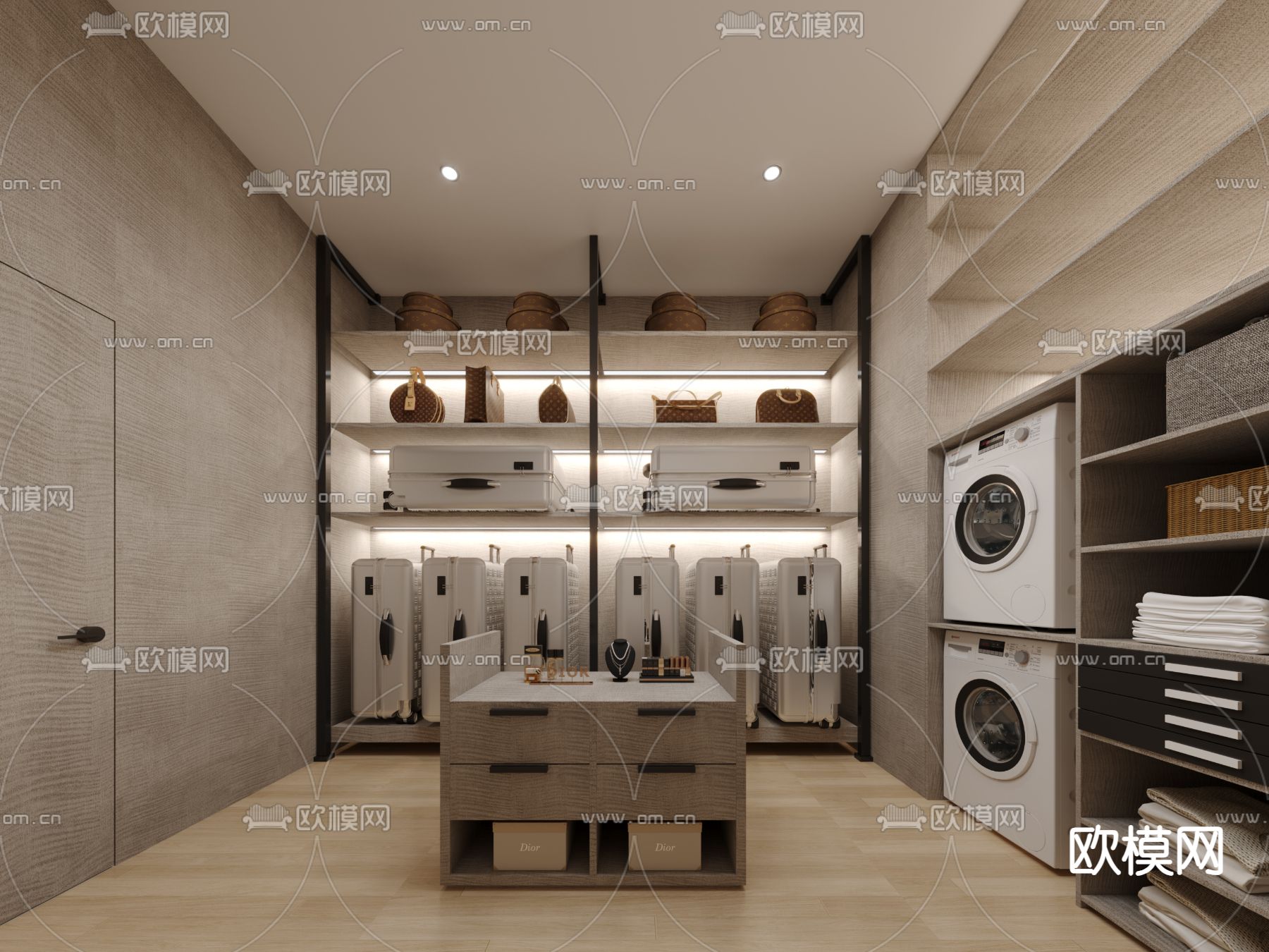 洗衣房 家政房su模型下载（渲染图1）
