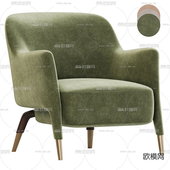 Molteni 休闲椅 沙发椅3d模型下载(渲染图3)