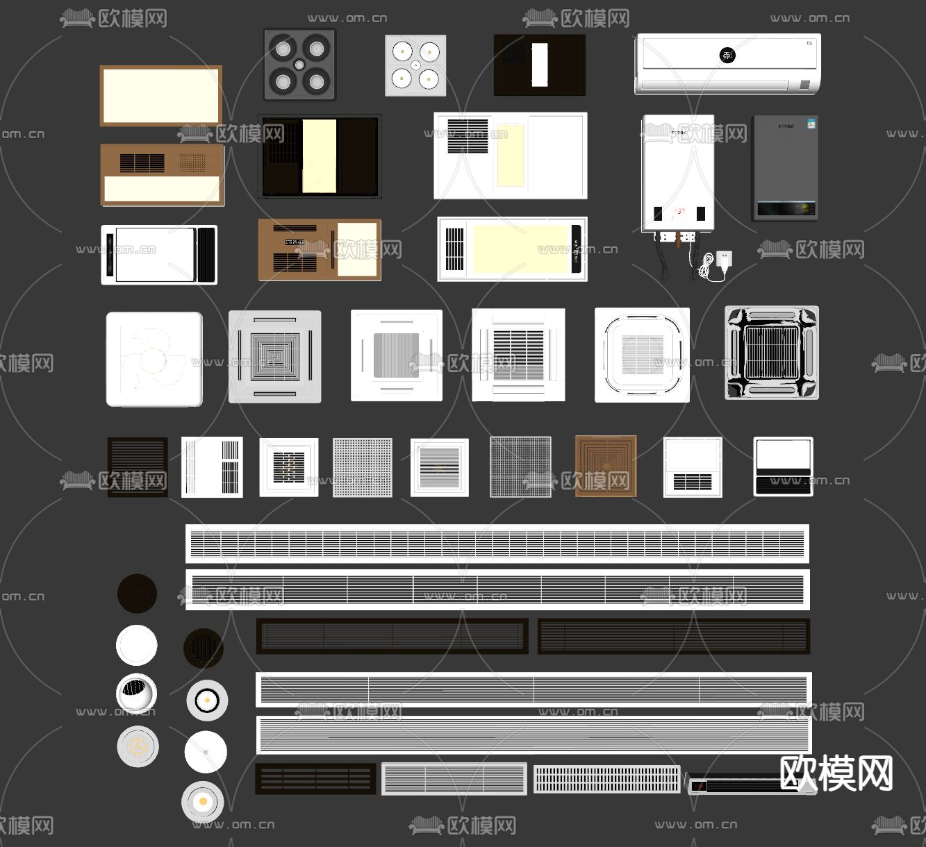 中央空调出风口su模型下载（渲染图2）