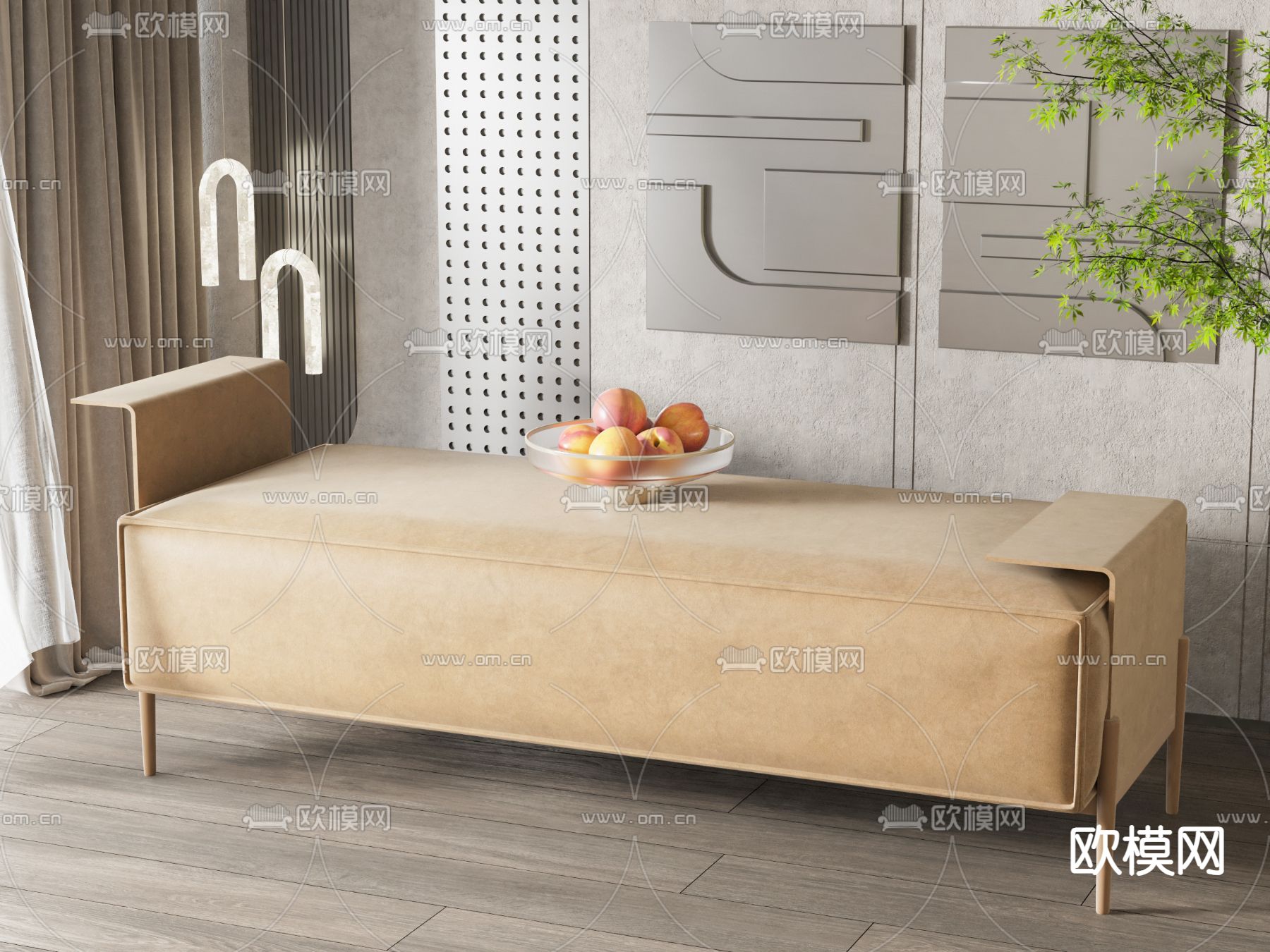 床尾凳 沙发凳3d模型下载