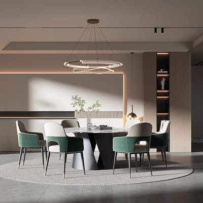 现代餐厅3d模型