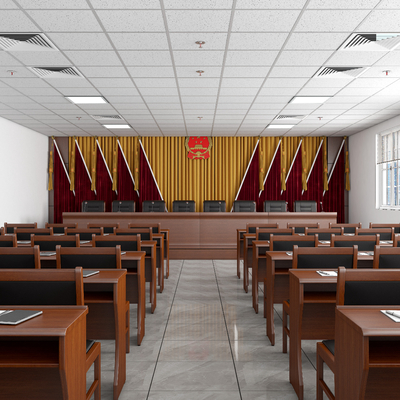  现代党政机关会议室su模型 