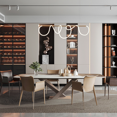 现代餐厅3d模型