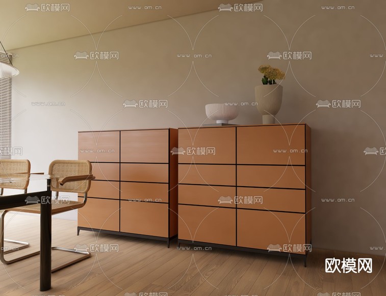 molteni 餐边柜 斗柜3d模型下载