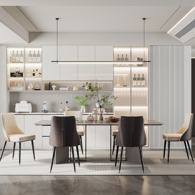 现代餐厅3d模型