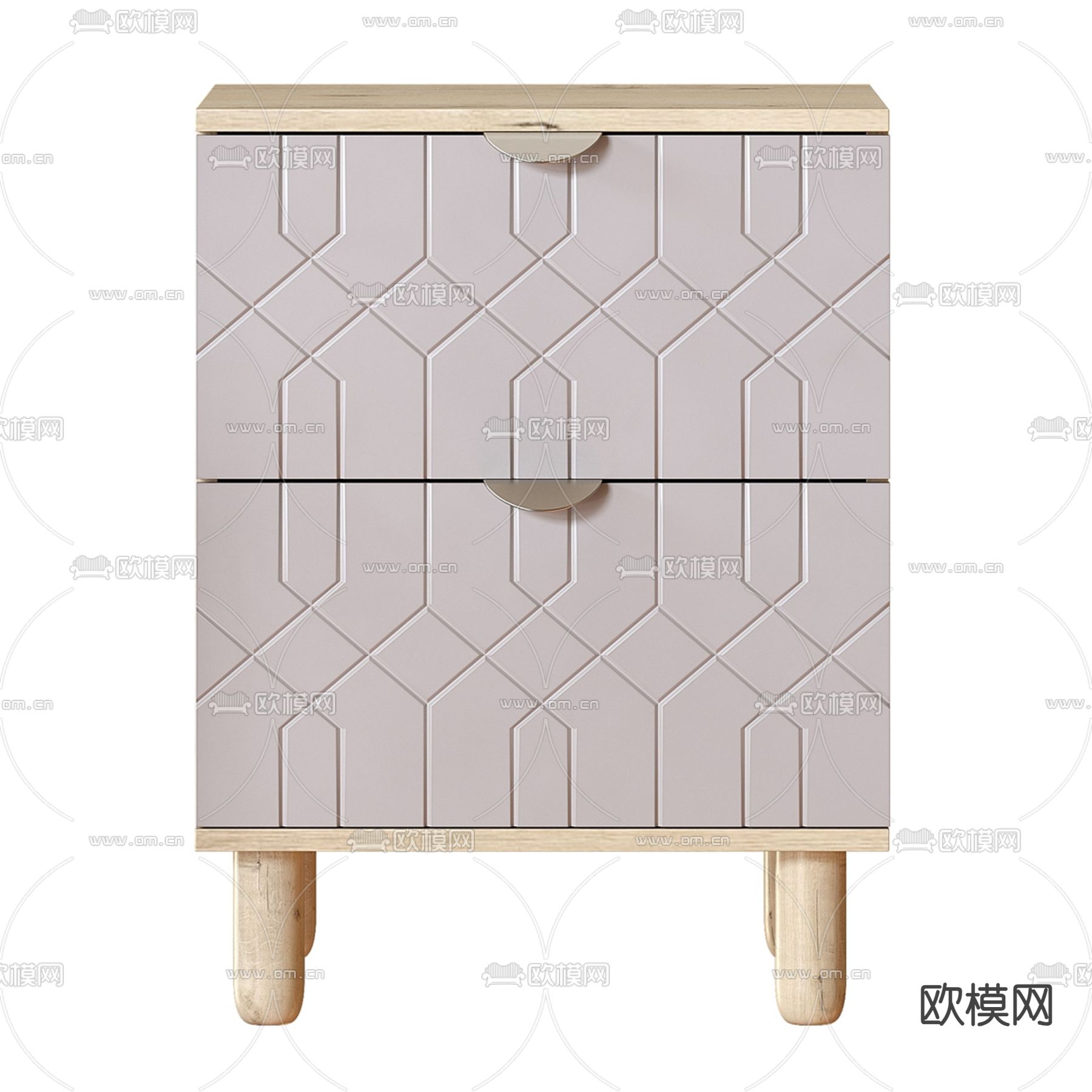 北欧床头柜3d模型下载（渲染图2）