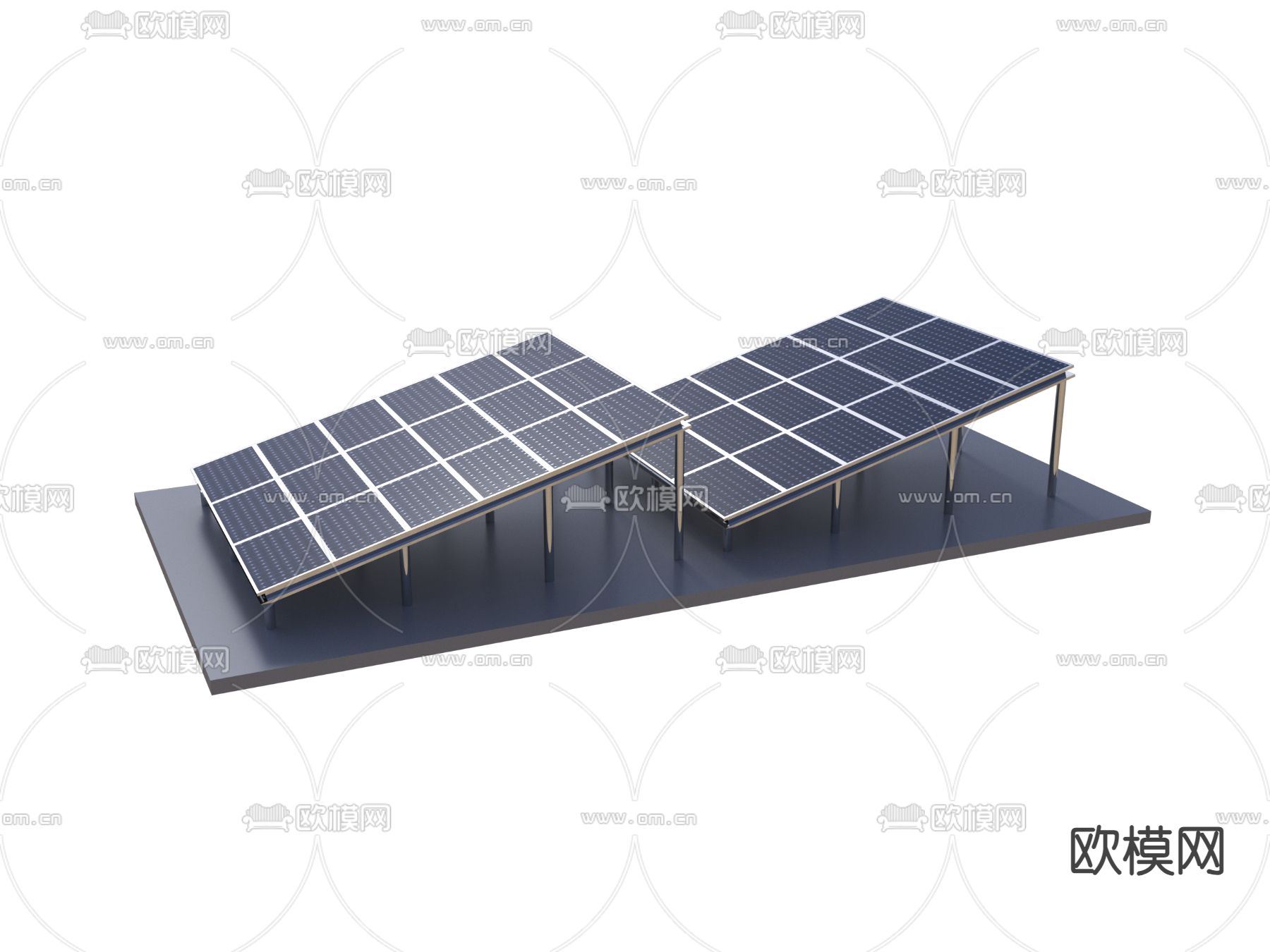 太阳能板 光伏发电板 新能源板3d模型下载