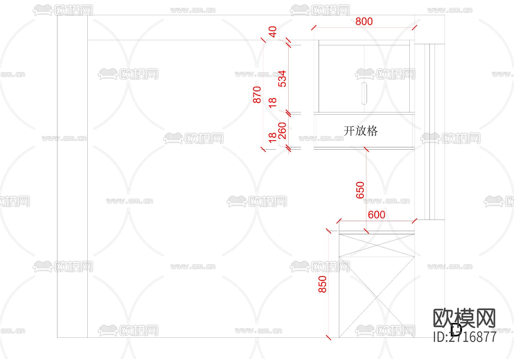 榻榻米定制图纸下载（渲染图6）