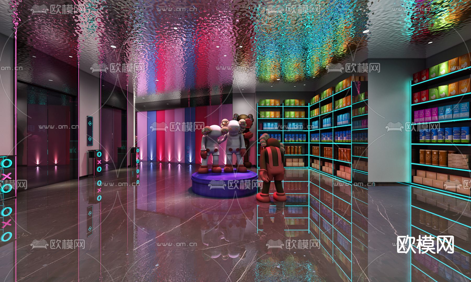 现代网吧 网咖su模型下载（渲染图1）