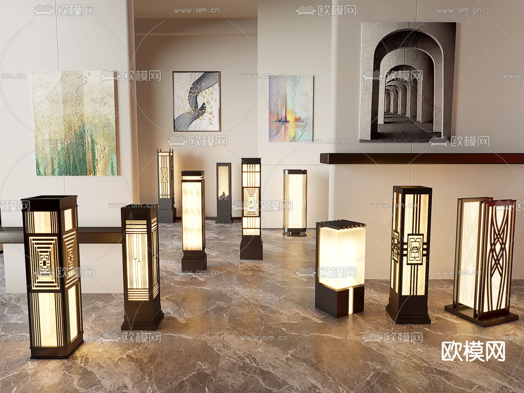 景观灯 草坪灯 庭院灯 地灯3d模型下载