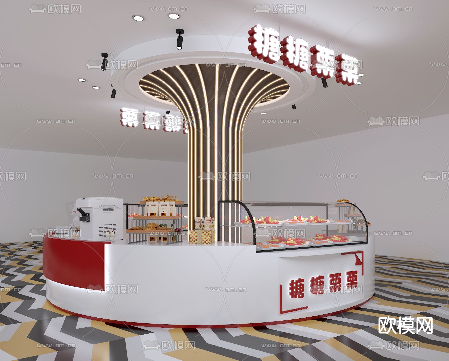 糖果店 面包店3d模型下载（渲染图1）