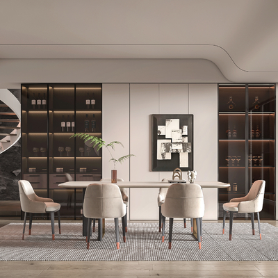 现代餐厅3d模型