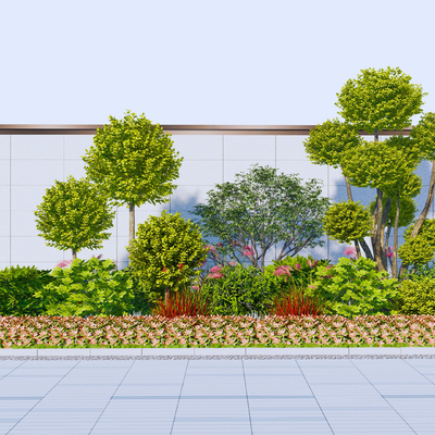  植物组团 灌木球 花境su模型 