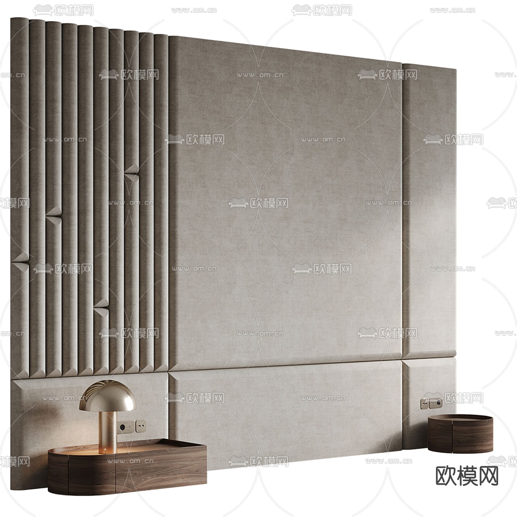 床头背景3d模型