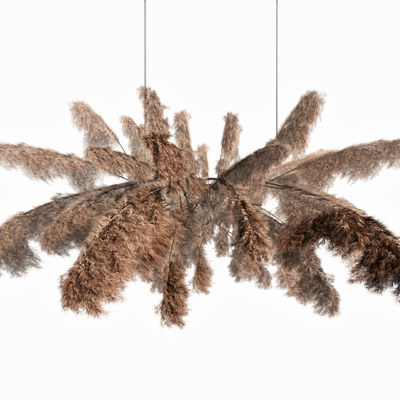  侘寂风干花吊灯su模型 