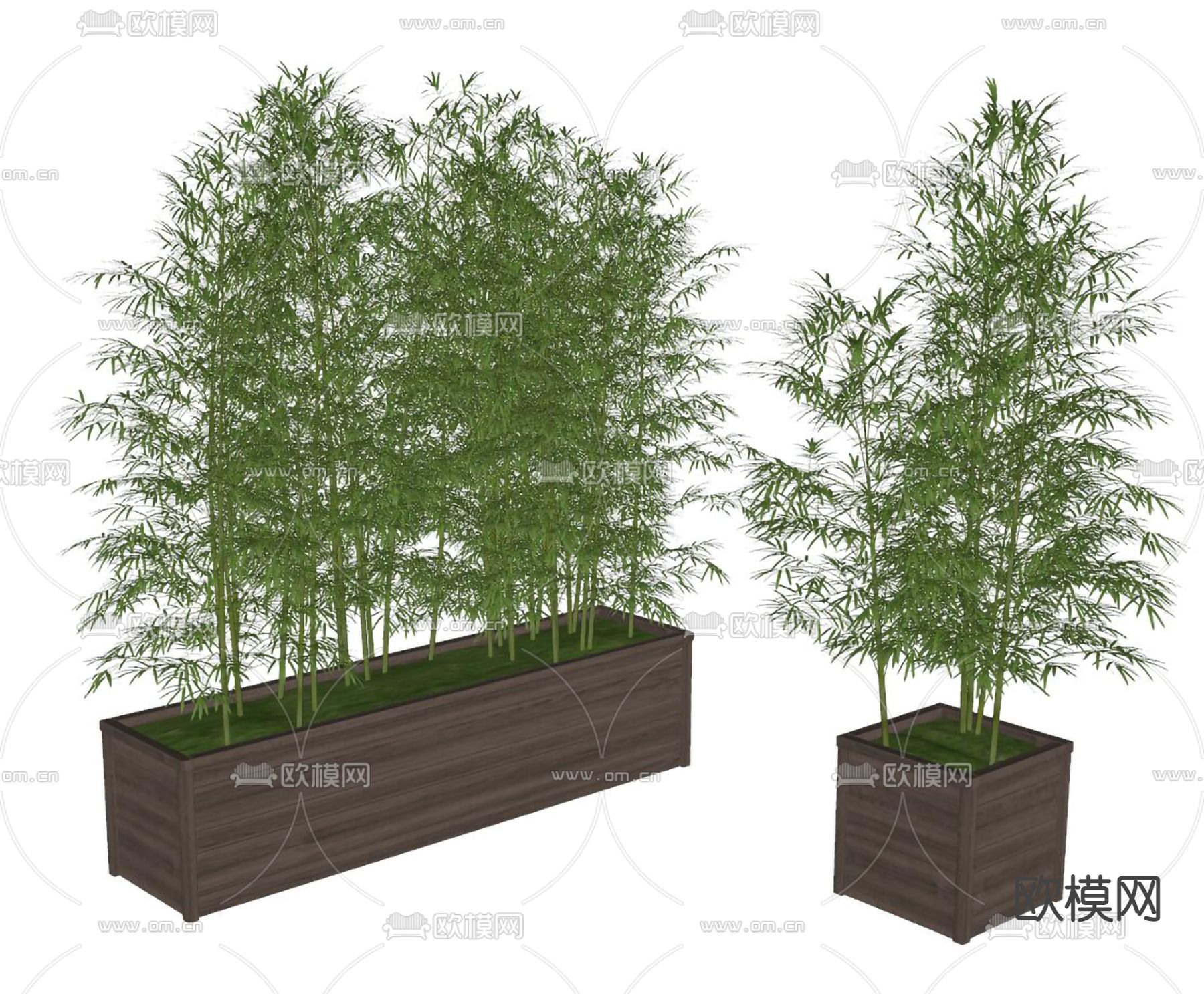 竹子su模型下载（渲染图2）