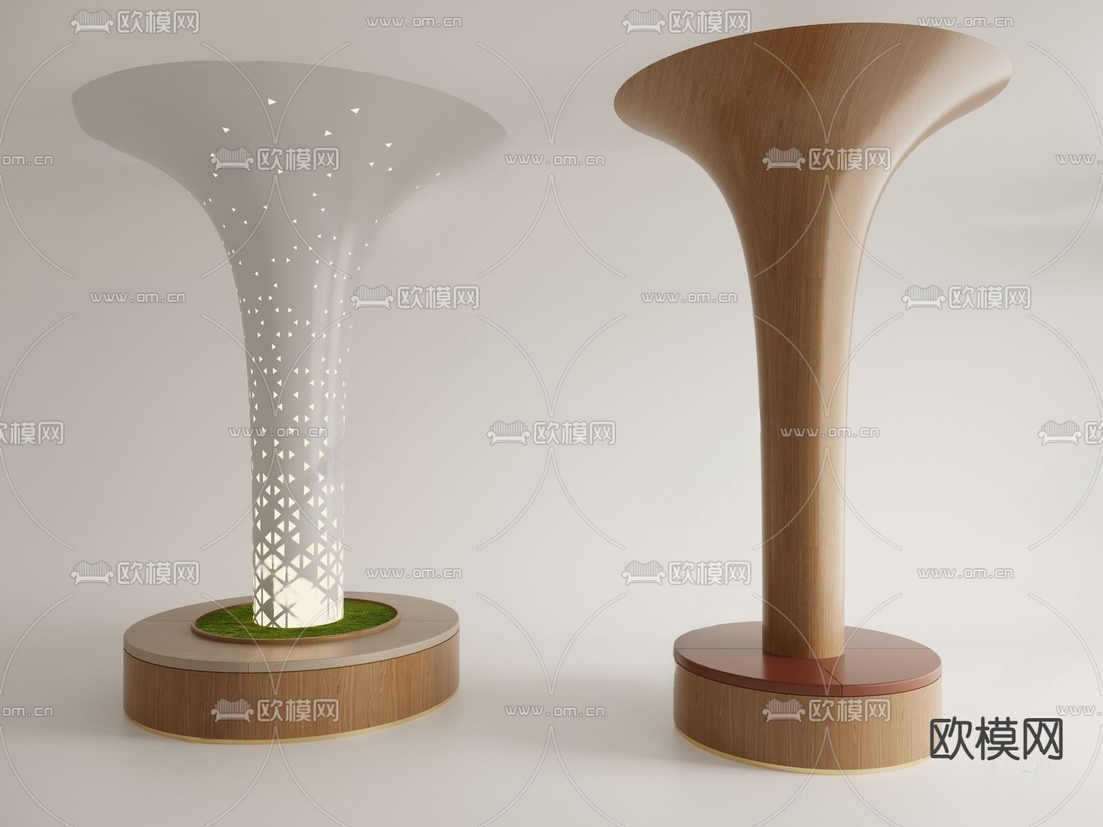 异型柱子 装饰柱su模型下载（渲染图1）