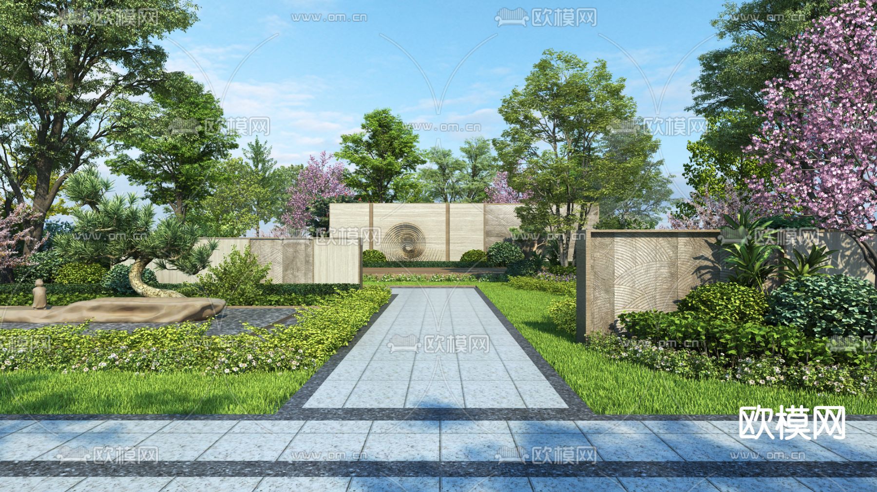 园林景观 公园景观3d模型下载