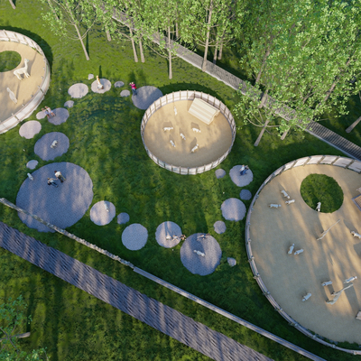 现代宠物乐园su模型