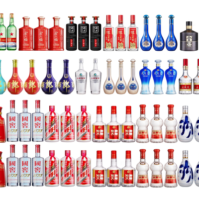  酒瓶 酒坛 酒罐 白酒su模型 