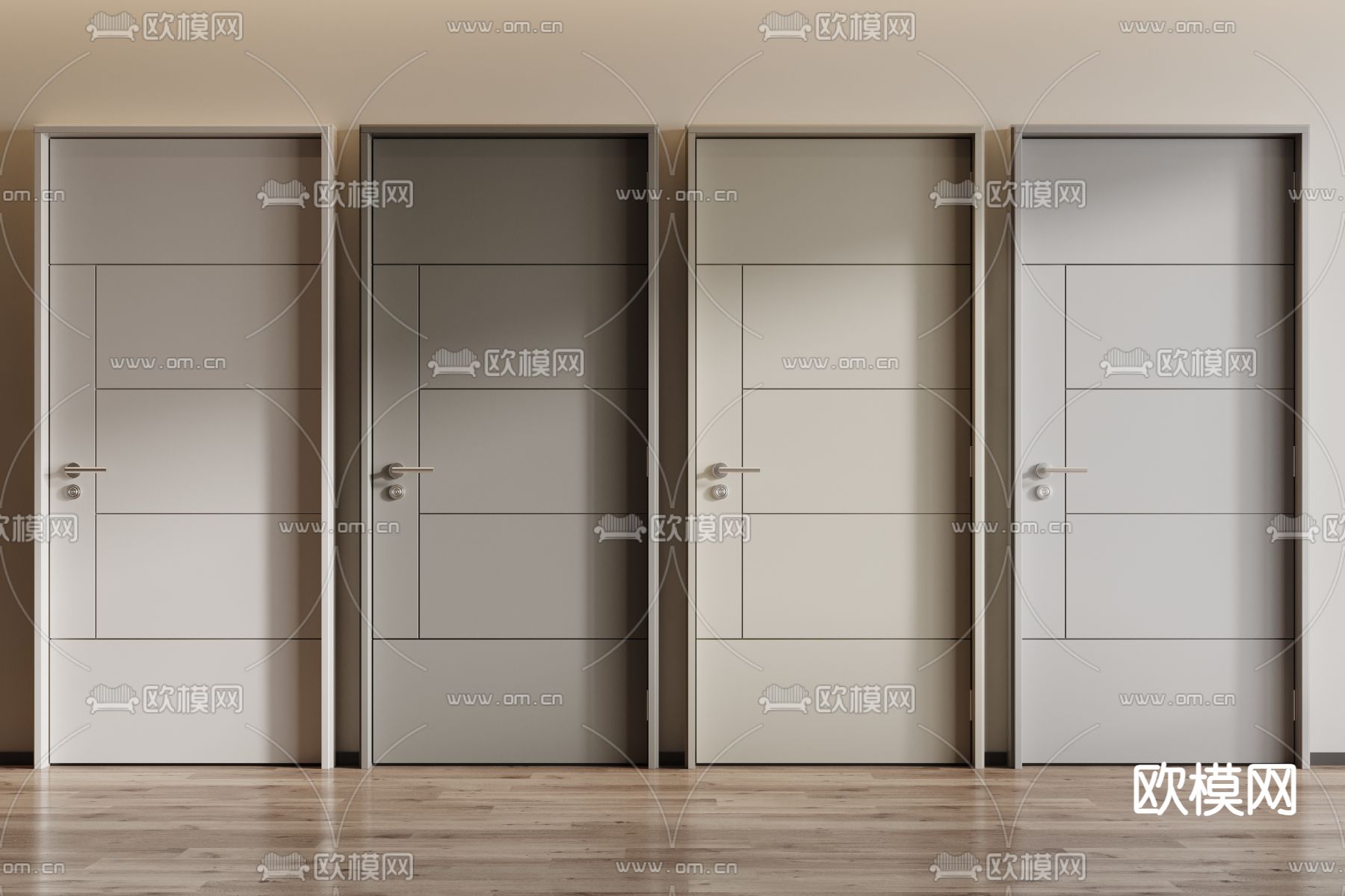 单开门 办公门 隔断门3d模型下载