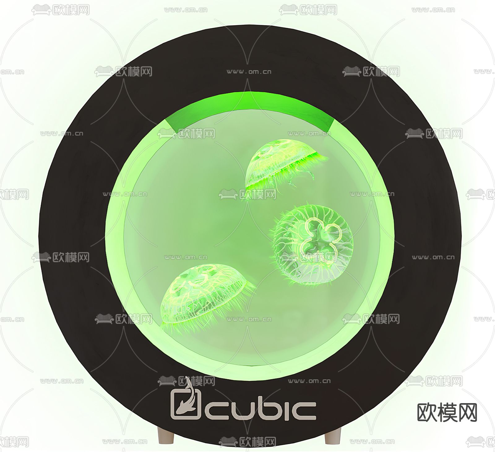 鱼缸 水母箱3d模型下载（渲染图2）