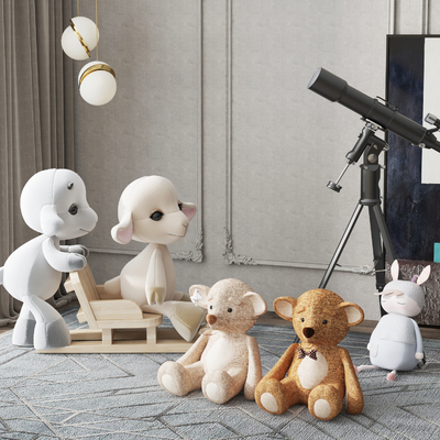  现代儿童玩偶su模型 