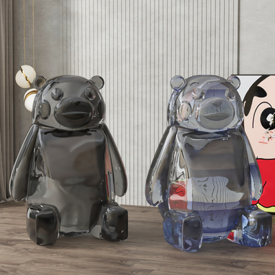  潮玩 雕塑 摆件su模型 