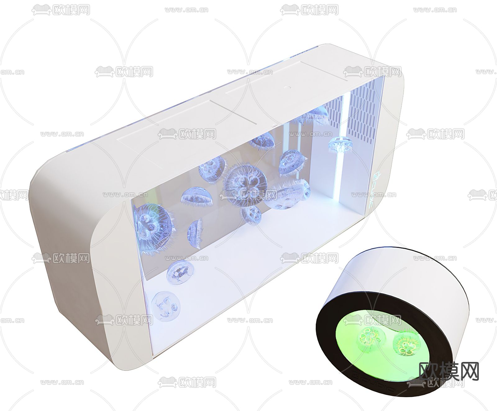 鱼缸 水母箱3d模型下载（渲染图3）