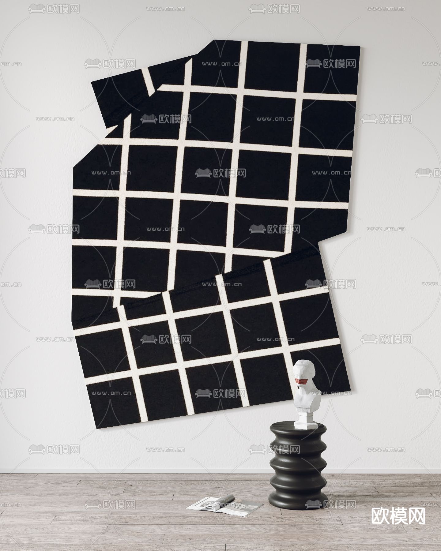 异形地毯 不规则地毯3d模型下载