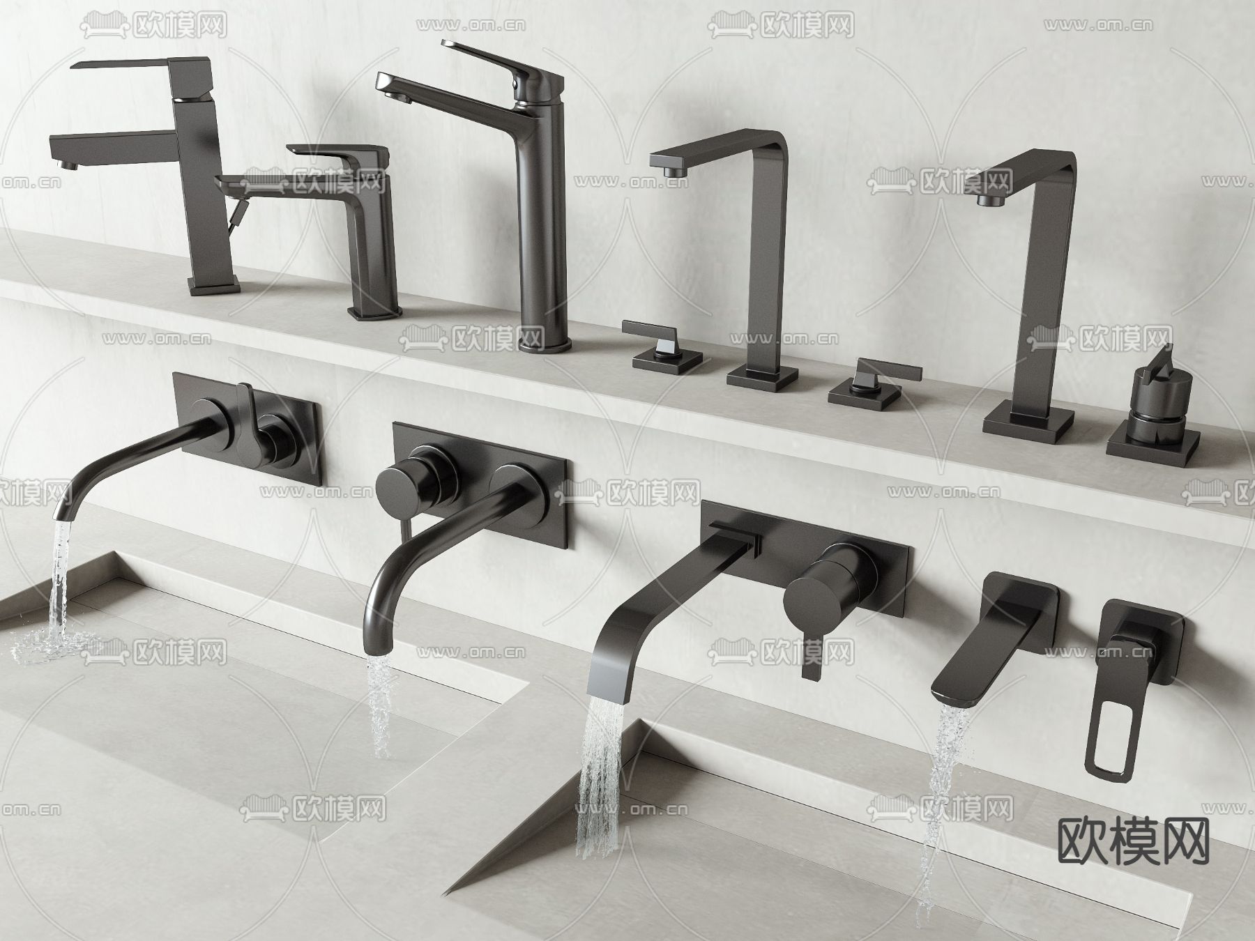 水龙头 流水3d模型下载