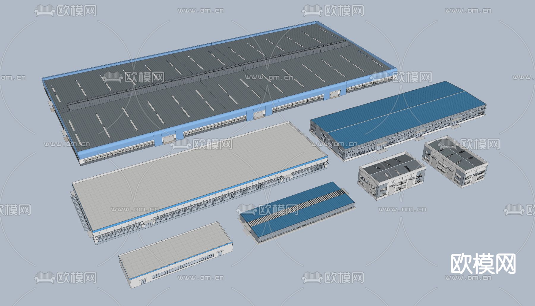 工业厂房su模型下载（渲染图1）