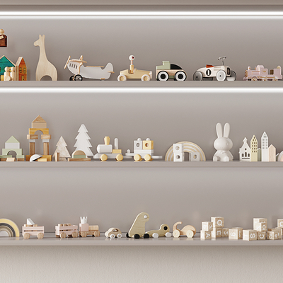  儿童玩具 汽车 火车 积木su模型 