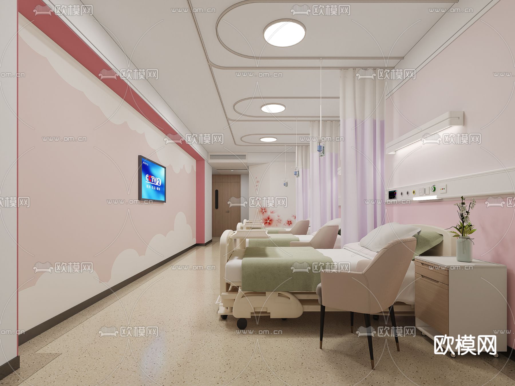 医院 病房3d模型下载