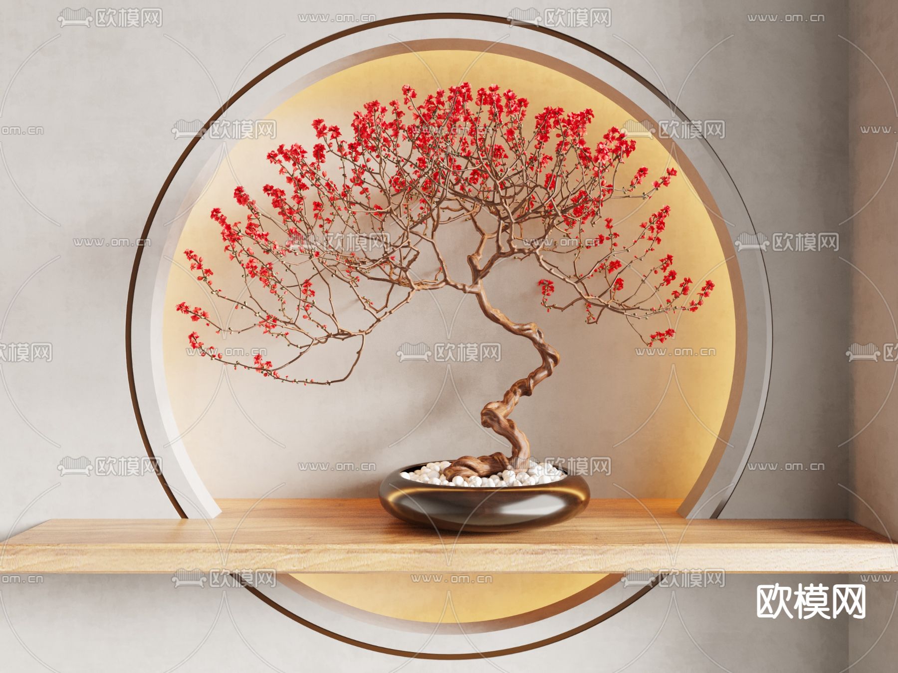 花卉盆栽 盆景3d模型下载