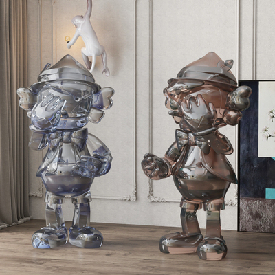  潮玩 雕塑 摆件su模型 