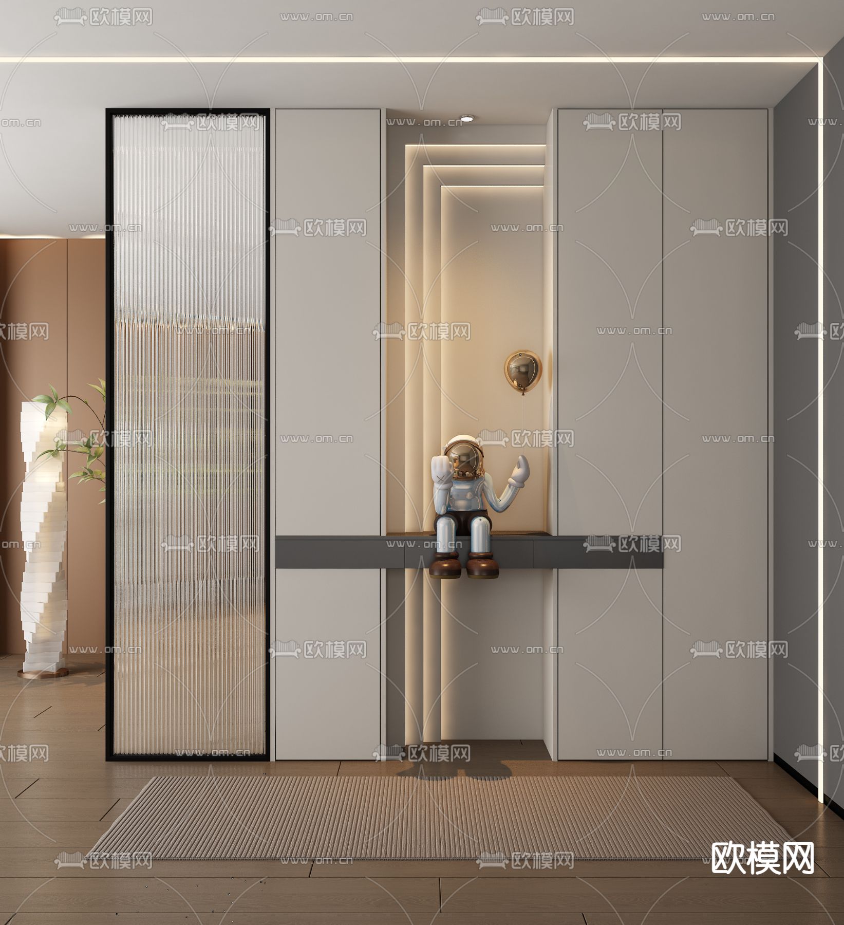 入户玄关 隔断3d模型下载