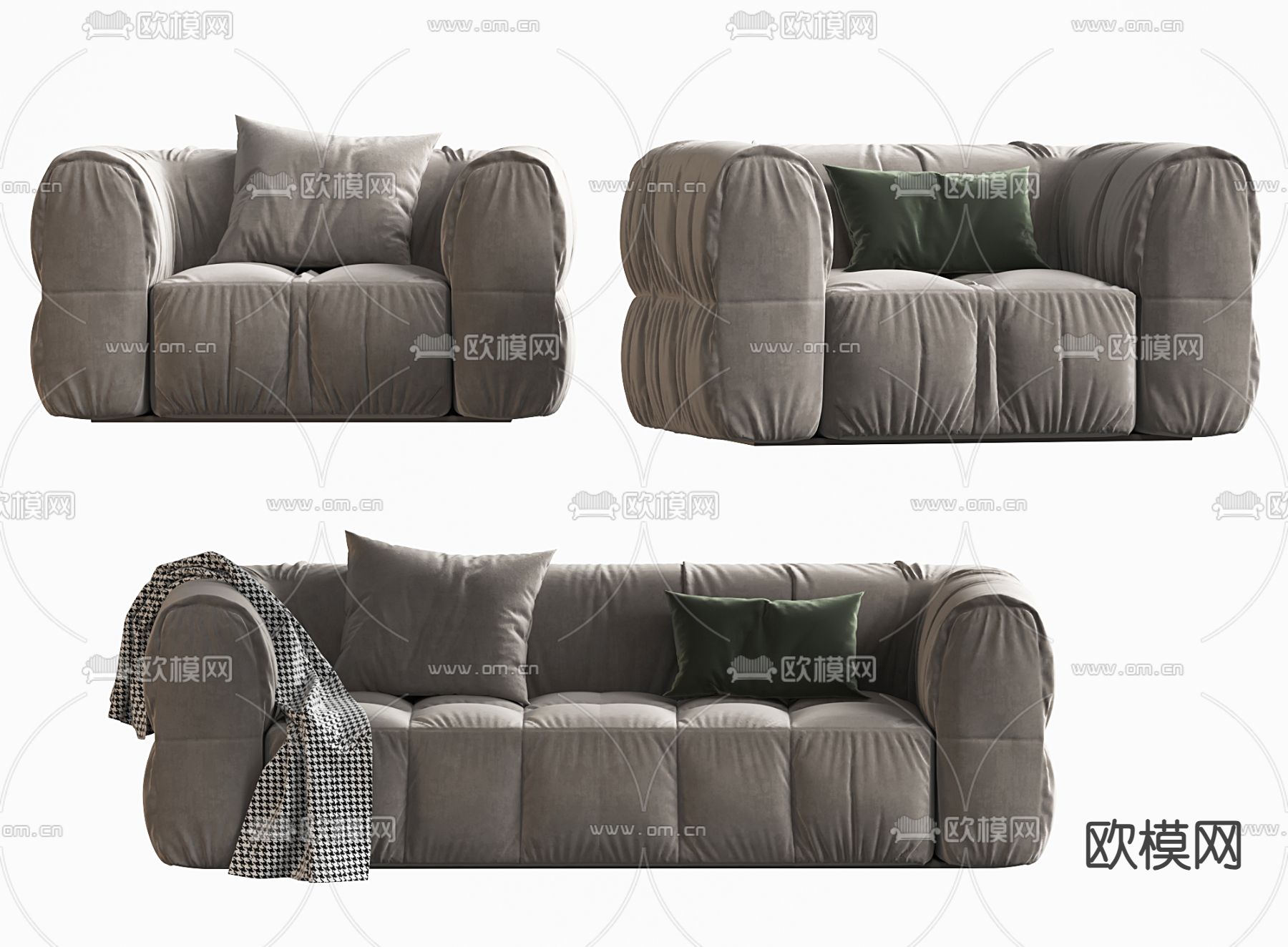 单人沙发3d模型下载