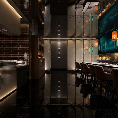  现代西餐厅su模型 