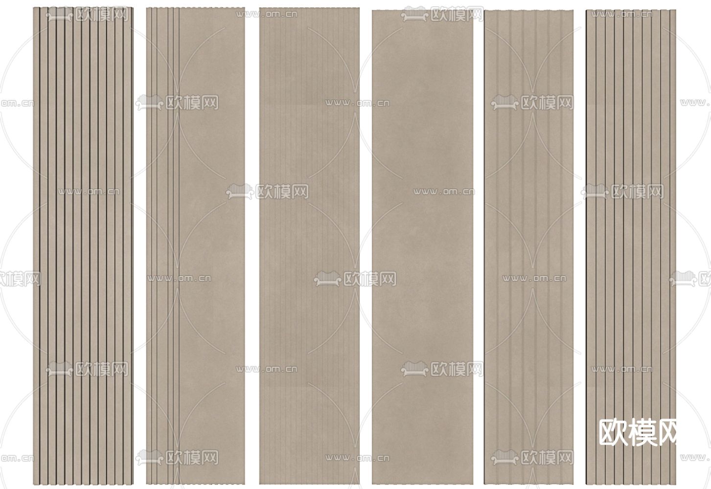 护墙板su模型下载（渲染图2）