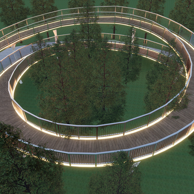 现代环形栈道su模型